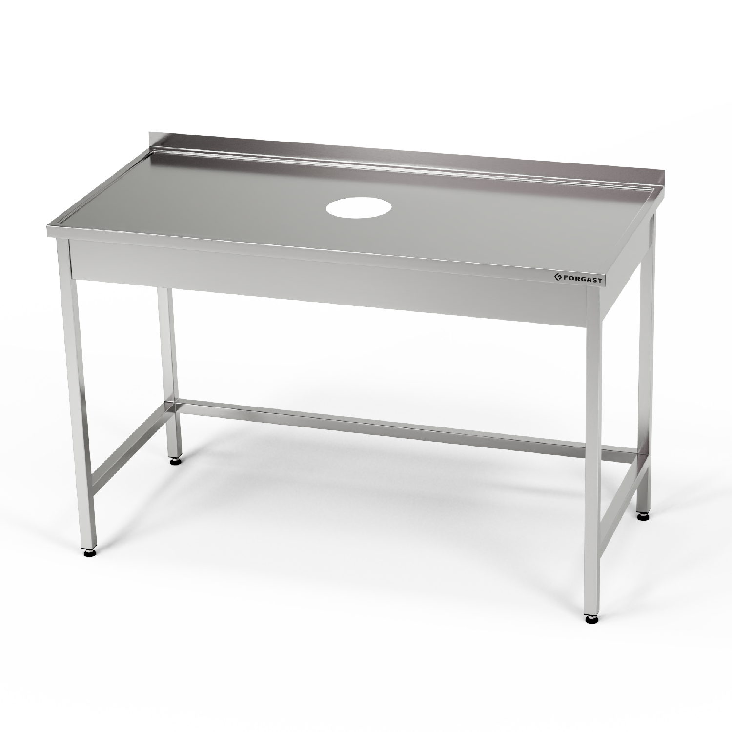 Masă inox cu deschidere pentru deșeuri 160x70x85 cm | FORGAST