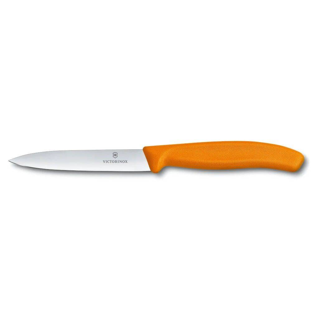 Cuțit pentru legume Swiss Classic portocaliu, lungime lamă 10 cm | VICTORINOX 6.7706.L119