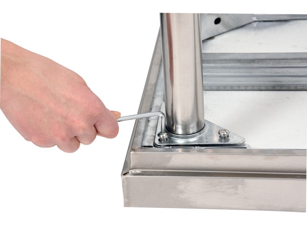 Masă de lucru din oțel inoxidabil cu raft 100x70x85 cm | YATO YG-09031