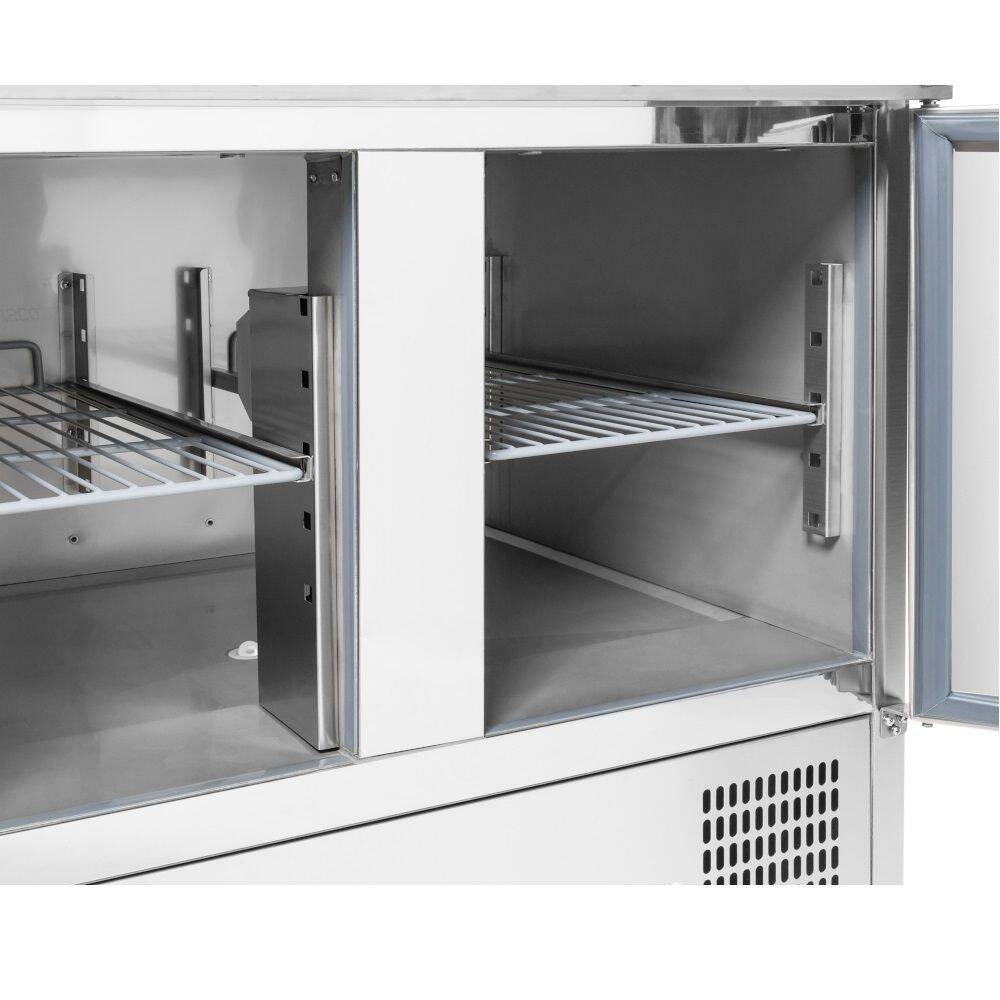 Masă frigorifică cu 2 uși 257 l, cu unitate inferioară | FORGAST FG07002