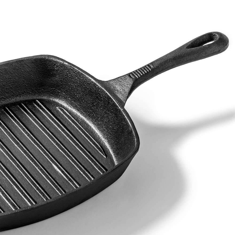 Tigaie grill pătrată din fontă 24x24 cm | FORGAST FG02305