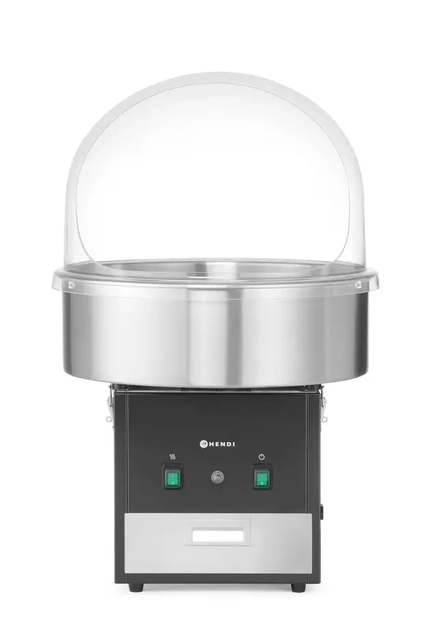 Mașină de vată de zahăr fără capac, culoare neagră, 220-240V/1130W, 52x52x(Î)50.3 cm | HENDI 282816