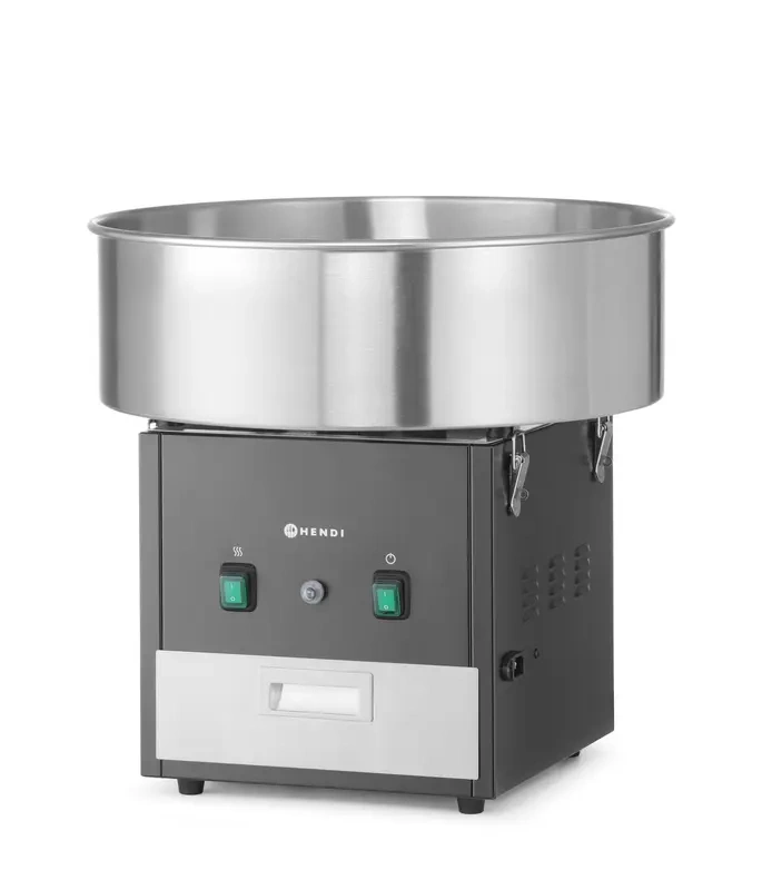 Mașină de vată de zahăr fără capac, culoare neagră, 220-240V/1130W, 52x52x(Î)50.3 cm | HENDI 282816