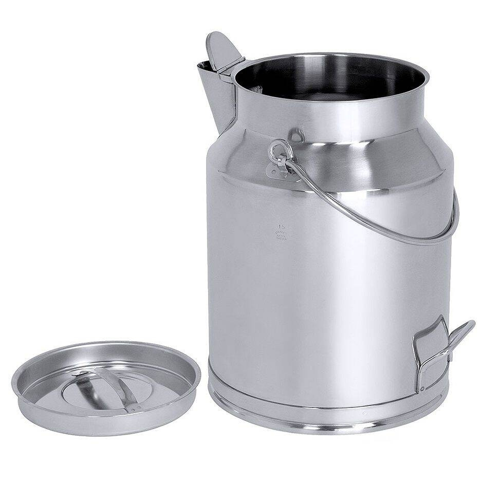 Recipient cu capac și pâlnie din oțel inoxidabil 10 l | CONTACTO 3033/010