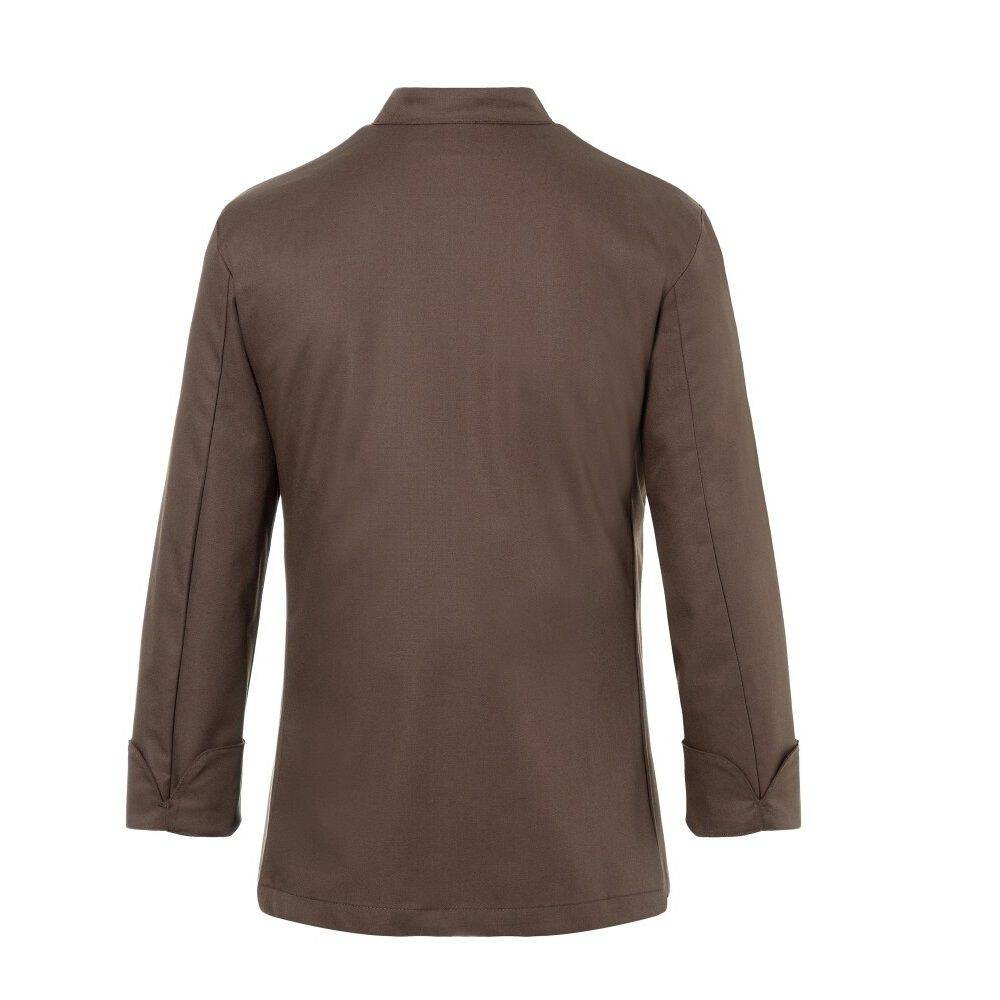 Bluză de bucătar Larissa maro deschis | KARLOWSKY JF 3-28