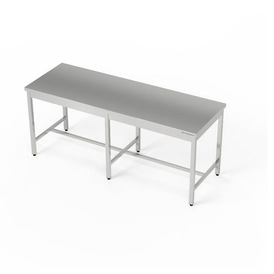 Masă de lucru centrală din oțel inoxidabil 280x80x85 cm | FORGAST