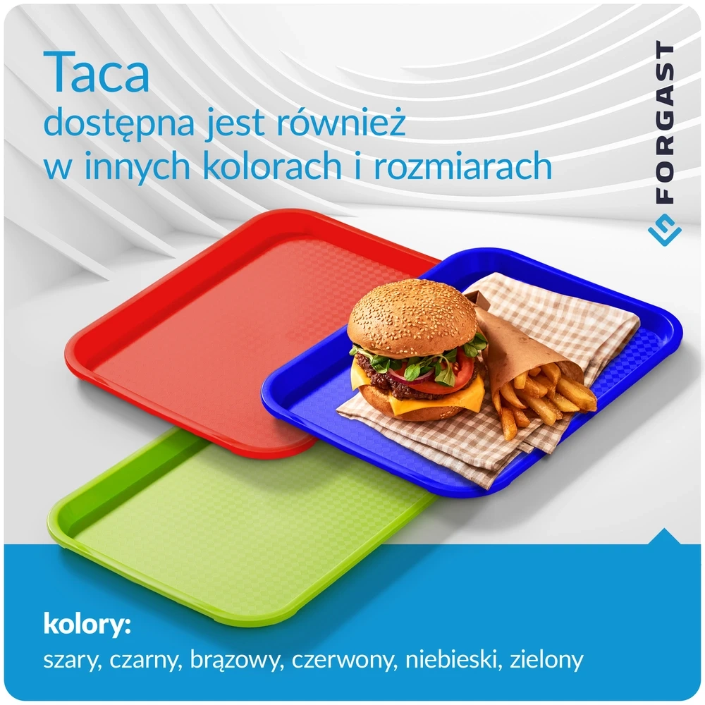 Tavă fast food neagră dim. 45x35 cm | FORGAST FG12533