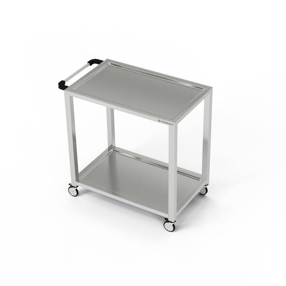 Cărucior cu 2 rafturi din oțel inoxidabil 110x70x85 cm | FORGAST