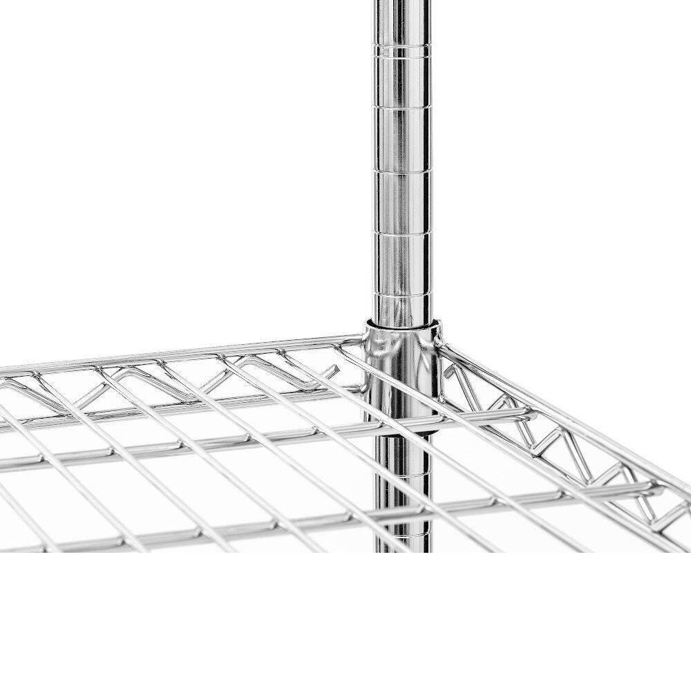 Raft de depozitare din oțel cromat 152x61x180 cm pliabil | FORGAST FG15139