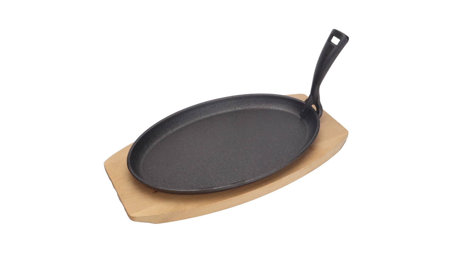 Platou din fontă cu bază și mâner din lemn HENDI 629383