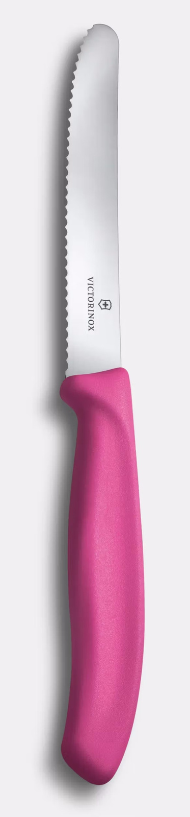 Swiss Classic cuțit zimțat pentru legume și fructe portocaliu lung. lame 11 cm | VICTORINOX 6.7836.L119