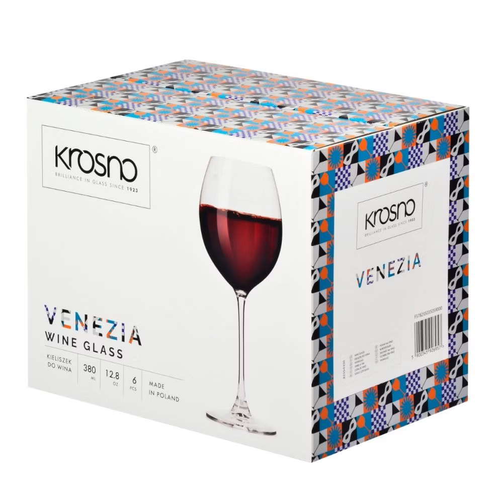 Pahare pentru vin roșu VENEZIA 350 ml - set 6 bucăți | KROSNO F578235035059000