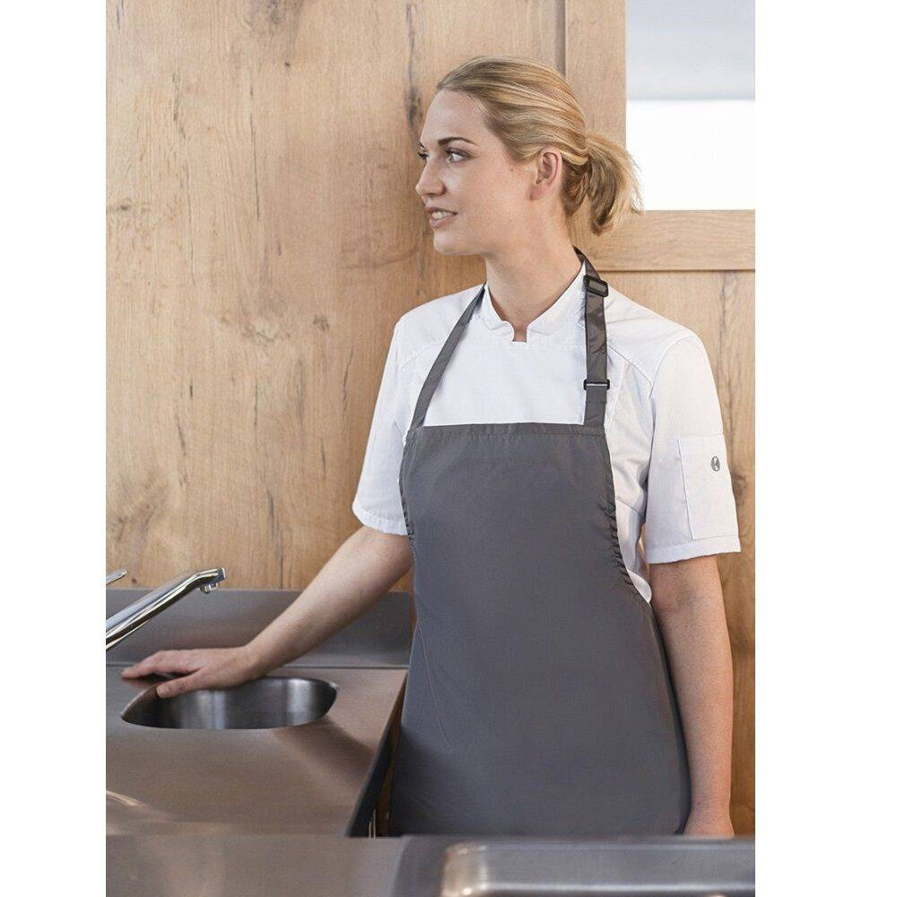 Șorț de bază impermeabil pe bretele cu cataramă 72 x 86 cm antracit | KARLOWSKY BLS 7-5-Stck