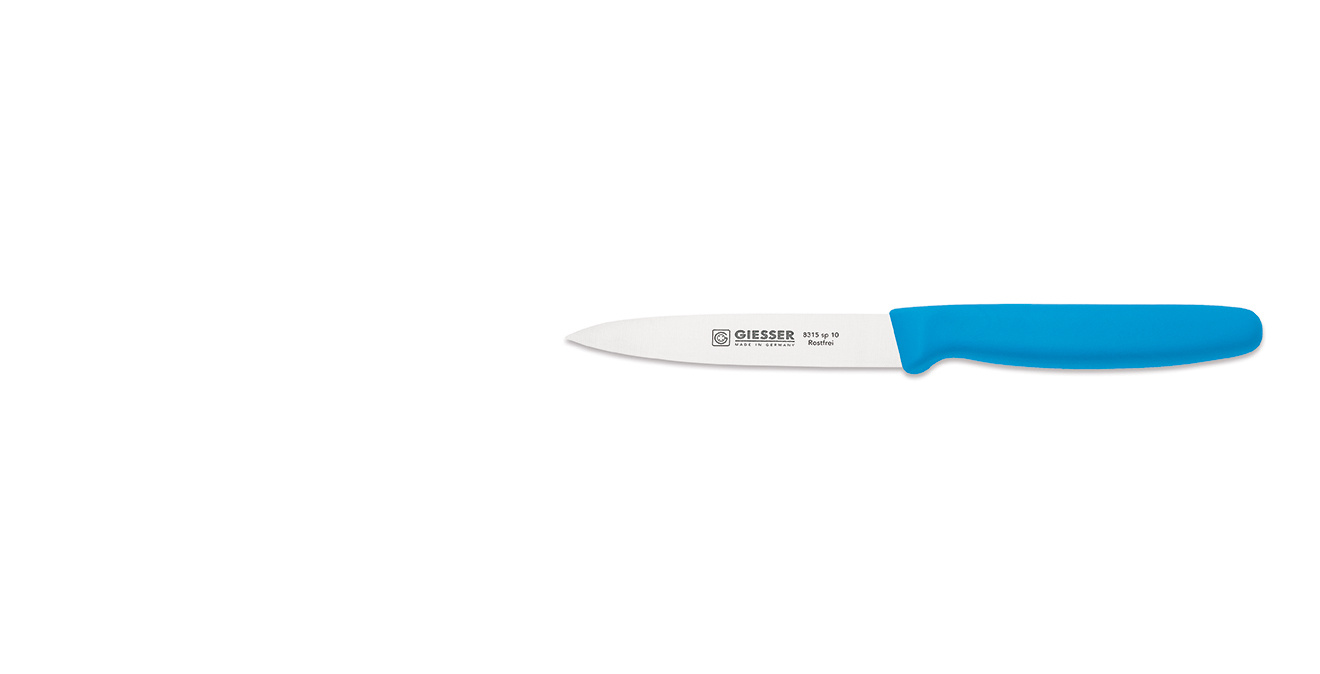 Cuțit de curățat - 10 cm, albastru deschis | GIESSER MESSER 8315 sp 10 hb