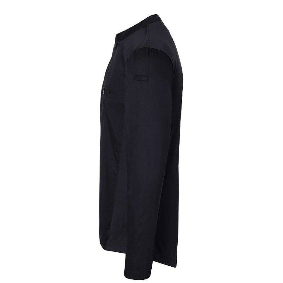 Cămașă de bucătar cu mânecă lungă performantă neagră | KARLOWSKY TM 6-1