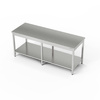 Masă de lucru centrală din oțel inoxidabil cu raft 220x80x85 cm | FORGAST
