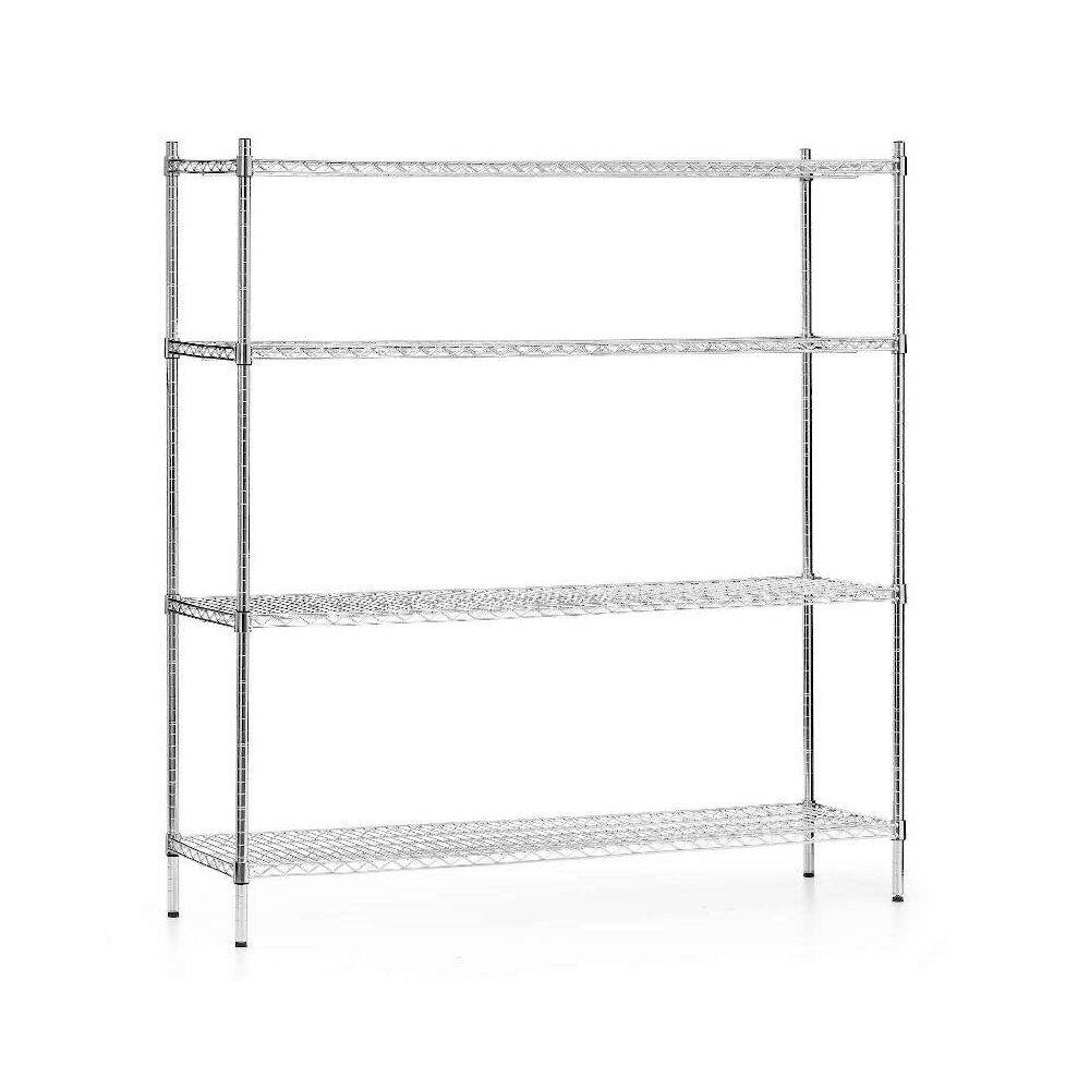 Raft de depozitare din oțel cromat 152x45,5x180 cm pliabil | FORGAST FG15134