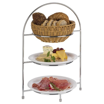 Suport pentru servire cu 3 farfurii, oțel inoxidabil, 29x19.5x43 cm | APS 33220