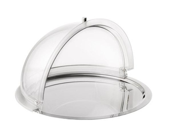 Tavă rotundă din oțel inoxidabil cu capac roll-top, 50x27 cm | APS 9099