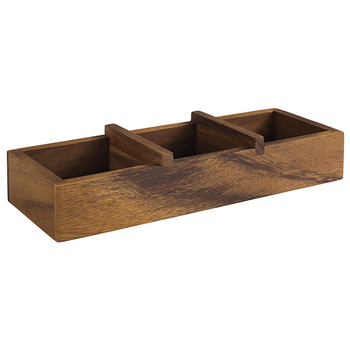 Cutie din lemn Table, acacia, 3 compartimente 23,5x8,5x4,5 cm | APS 11727