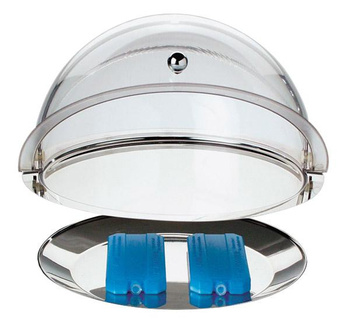 Tavă rotundă cu element de răcire și capac, 35x15 cm | APS 9094