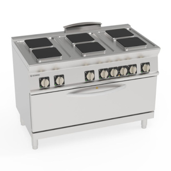 Bucătărie electrică pentru catering 6 poli kw. cu cuptor | TECNOINOX 716067
