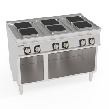 Bucătărie electrică pentru catering pe o bază deschisă 6 câmpuri pătrate. 22x22 cm | TECNOINOX 716014