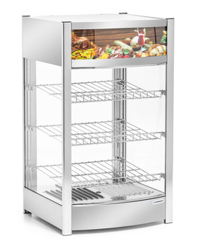 Vitrină încălzită pentru pizza, cu 3 niveluri, 97 l, 0.8 kW | FORGAST FG09603