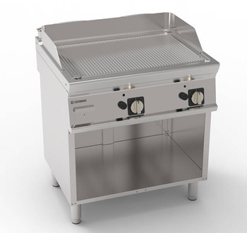 Placă deschisă cu caneluri pentru grătar cu gaz 74,8x56,4 cm | TECNOINOX 713182