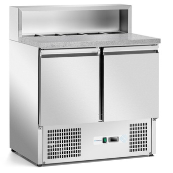 Cărucior frigorific cu 2 uși pentru pizza 257 l, cu extensie | FORGAST FG07202