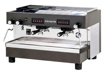 Espressor de cafea cu 2 grupuri, cu portafiltru, negru, 10,5 l, 4,5 kW, 230 V | CANARIO CAFE CC035