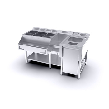 Stație Bartending 6x GN 1/9 cu aspersor | FORGAST FG15412