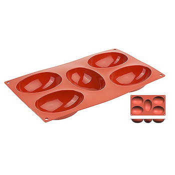 Formă de copt din silicon Half Ei 10x7 cm | CONTACTO 6646/100