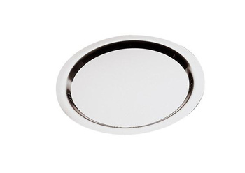 Tavă FINESSE ovală, cu margine netedă, din oțel inoxidabil, 35x35x1.2 cm | APS 1335