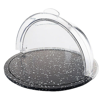 Tavă cu capac rotundă, polietilenă și policarbonat, 40 cm | CONTACTO 640/400