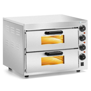 Cuptor pentru pizza cu 2 camere, 2x40 cm, 3 kW, 230 V | FORGAST FG09553