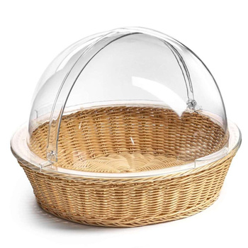 Coș pentru pâine cu capac roll-top rotund | FORGAST FG03239