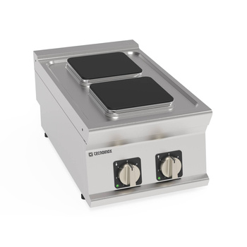 Aragaz electric reglabil 2 câmpuri pătrate 22x22 cm | TECNOINOX 716005