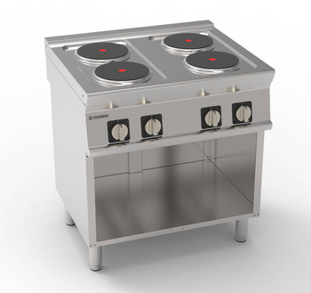 Bucătărie electrică pentru catering, 4 plite de gătit diametrur. 22 cm cu bază deschisă | TECNOINOX 716010