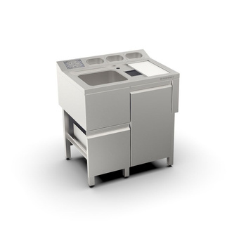 Stație Bartending 3x GN 1/9 cu aspersor | FORGAST FG15414