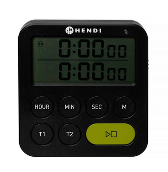Timer de bucătărie cu două intervale, cronometru digital | HENDI 582046