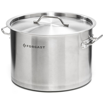 Oală medie din oțel inoxidabil cu capac, 12 l, diametru 30 cm | FORGAST FG02012