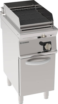 Grătar cu apă pe gaz cu grătar din fontă pe bază închisă 33x45 cm | TECNOINOX 713049