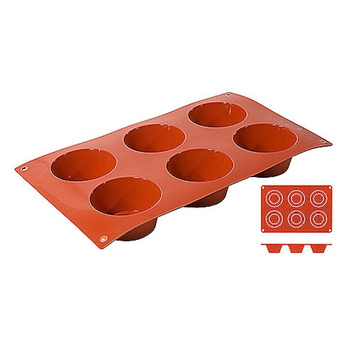 Formă de copt din silicon pentru brioșe, diametru 6,9 cm | CONTACTO 6634/076
