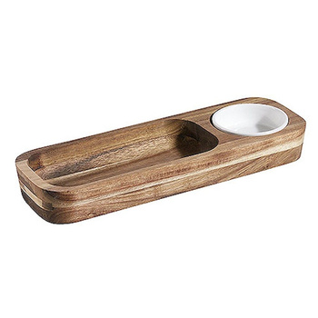 Set din lemn pentru sosuri, 30x10x3.5 cm | CONTACTO 3870/300