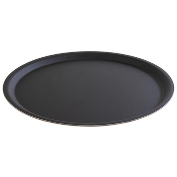 Tavă HAPPY HOUR antiderapantă, neagră, diametru 38 cm | APS 511