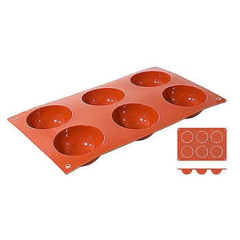 Formă de copt din silicon semisfere, diam. 7 cm | CONTACTO 6630/076