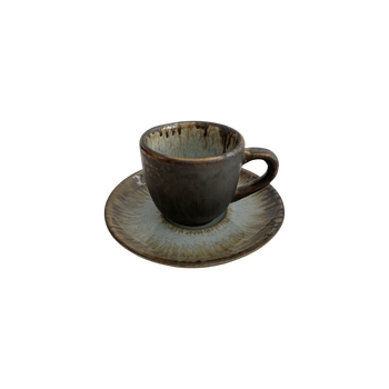 Ceașcă Bel 100 ml cu farfurioară 11 cm Still Cristall topaz | KERA CERAMIKA 2.3.3.TOPAZ