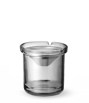 Scrumieră din sticlă cu insert din oțel, diam. 98 mm | HENDI 440117