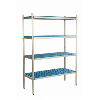 Bibliotecă independentă cu 5 rafturi adânci. 50 cm 5PD-55+5P-135+15P-145 | ALUSHELF 50260